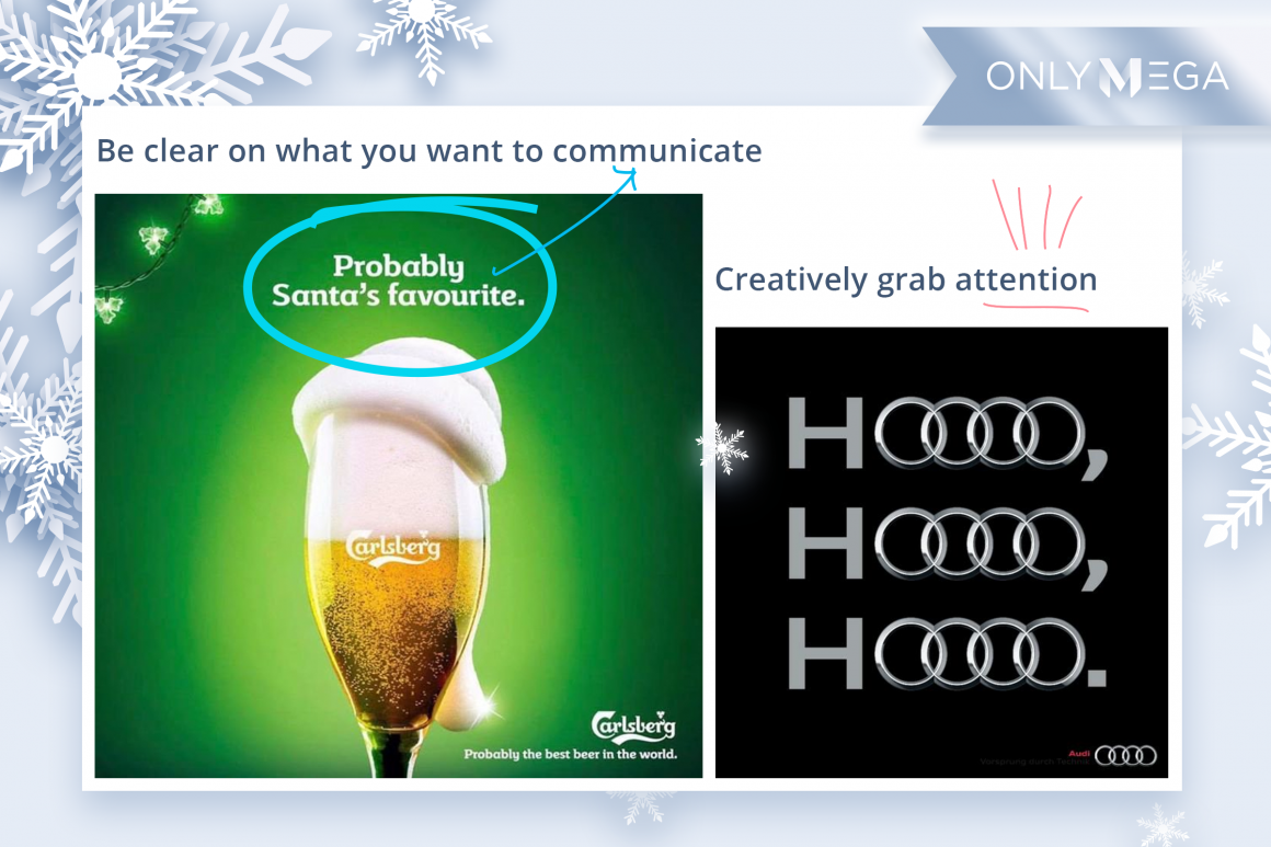 Carlsberg and Audi Christmas ads inspiration
